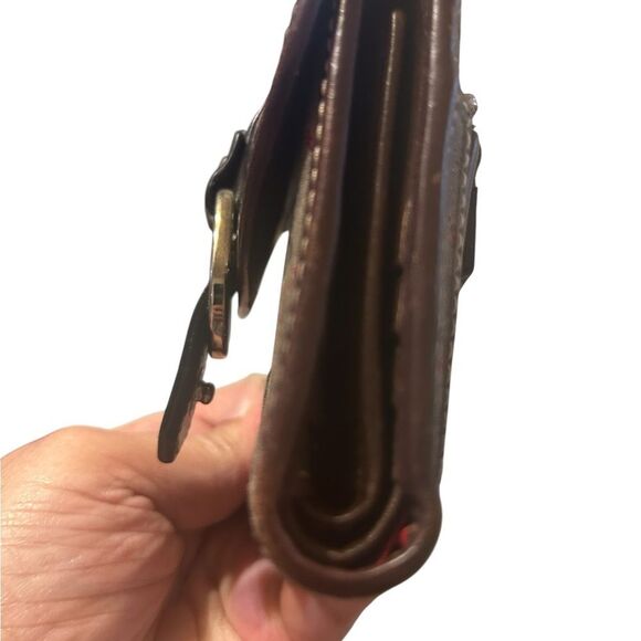 Dooney & Bourke Brown and Beige Bi-Fold Wallet - Picture 9 of 11